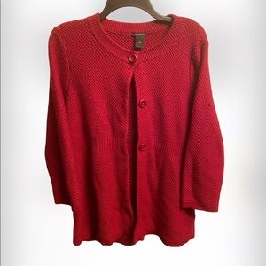 Ann Taylor Red Cardigan size XL